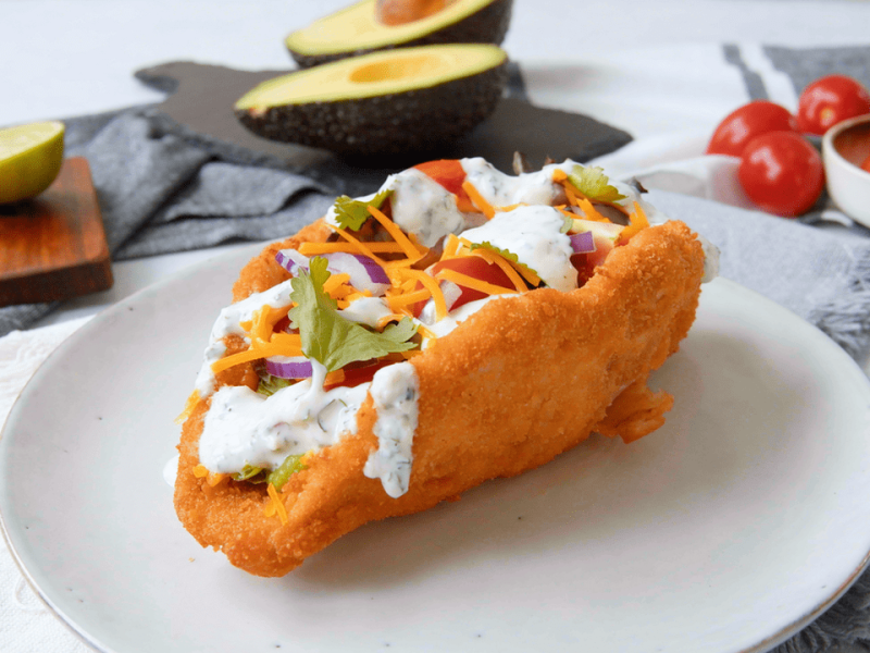 Naked Chicken Chalupas With Cilantro Lime Ranch Dressing