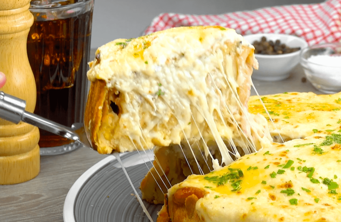 Giant Ham & Cheese Toast Swirl Giant Ham & Cheese Toast Swirl