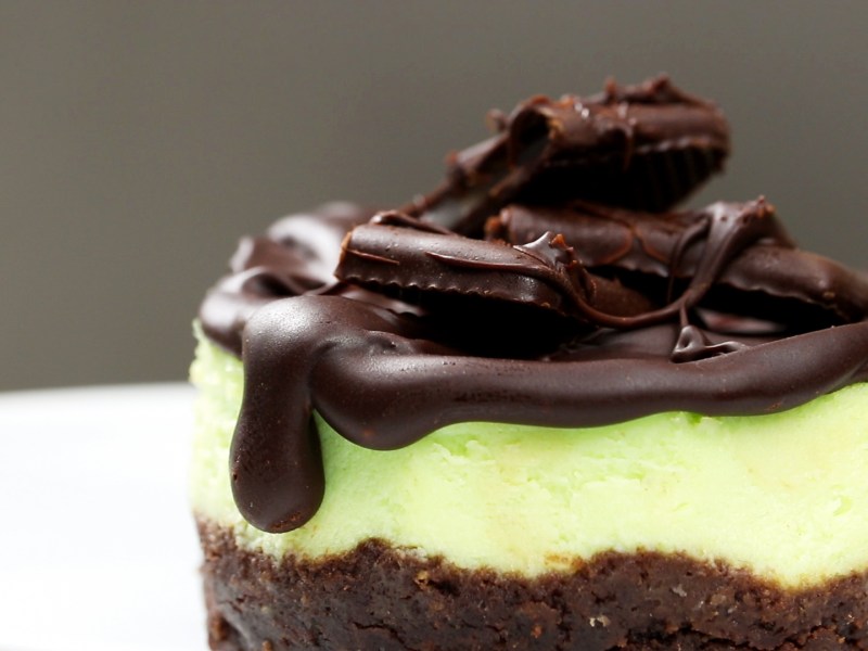 Mini Mint Chocolate Cheesecakes