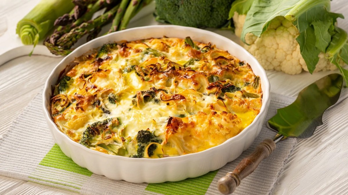 Asparagus and Egg Casserole with Broccoli