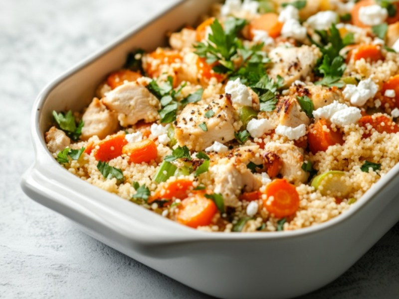 A Moroccan couscous casserole.