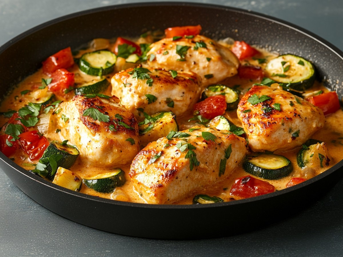 Chicken Breast in Zucchini Cream Sauce: Good Eating with the Whole Family in Mind