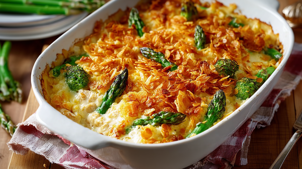 An Everyday Hero for Lazy Days: Chicken & Rice Casserole with Asparagus and Broccoli