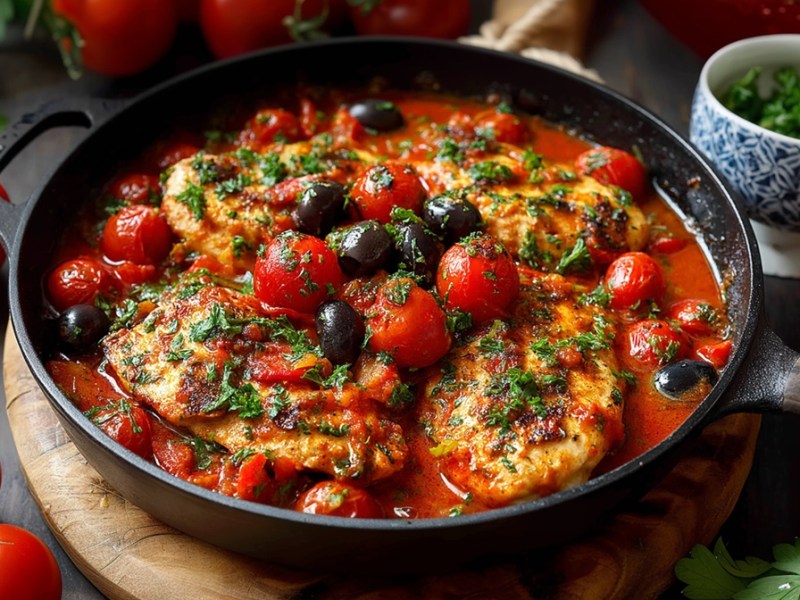 Greek Chicken Skillet: A Mediterranean One-Pan Dish
